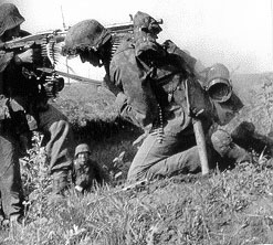 Waffen-SS MG team in action