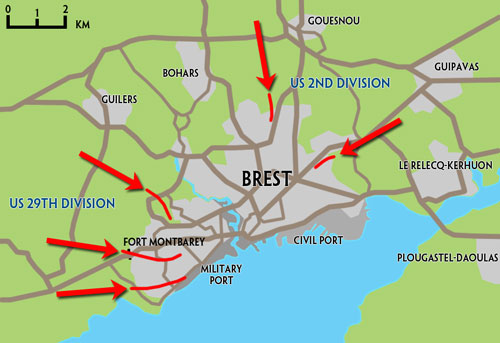 map of brest