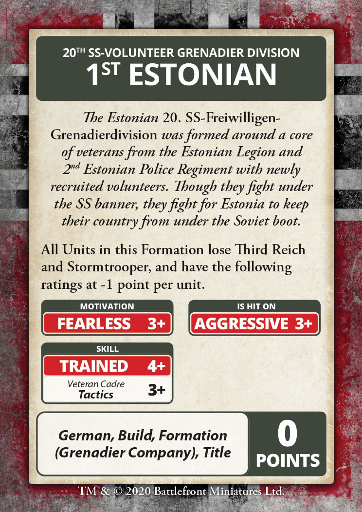 Estonian Command Card