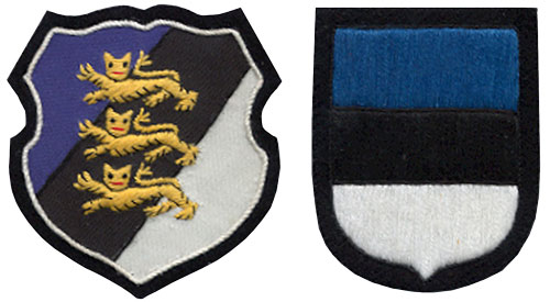Left: Early Arm Shield. Right: Later SS Arm Shield
