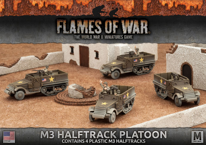 M3 Halftrack Platoon (Plastic) (UBX57)