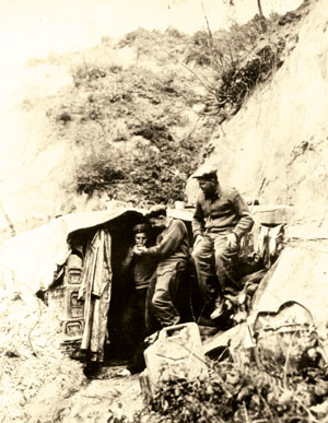 South African dug-out on the Gothic Line