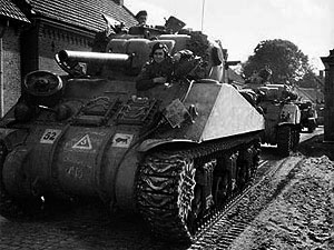A Sherman of the 11th Armoured Division