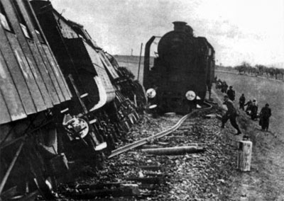 Attacked train