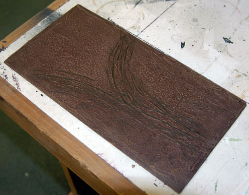 An example of the depth provided by the applying a darker brown