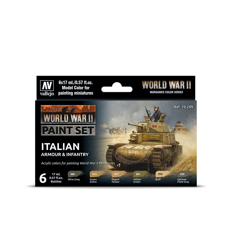 WWII Italian Armour and Infantry Paint Set (70209)
