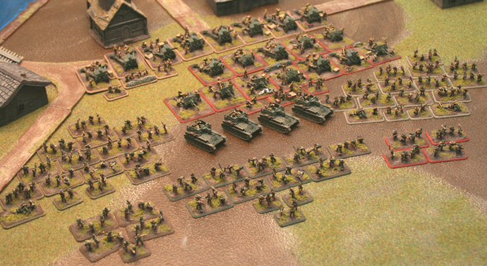 2000 points of painted Soviet infantry, guns and assault guns