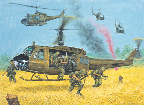 Illustration by Adam Hook from Elite 154 Vietnam Airmobile Warfare Tactics