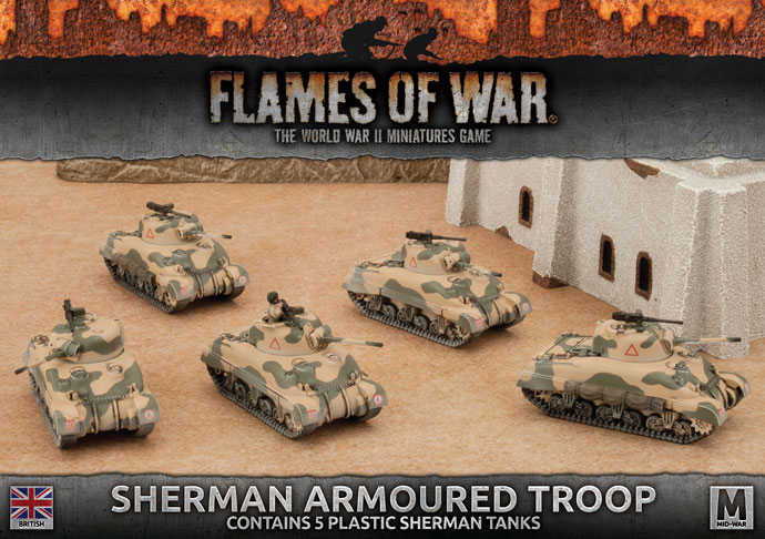 Sherman Armoured Troop (Plastic) (BBX42)