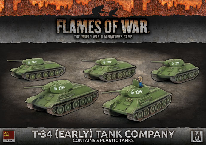T-34 (Early) Tank Company (Plastic) (SBX39)